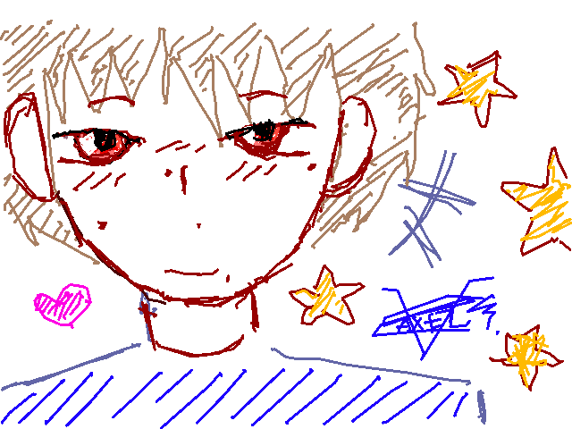 Shake Art Deluxe PS1 retro art creation example 5 - vertex jitter drawing
